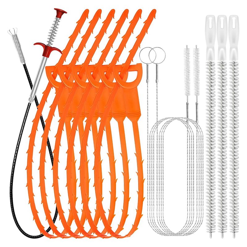 Drain Snake Flexible - Ferramenta de Remoção de Cabelos para