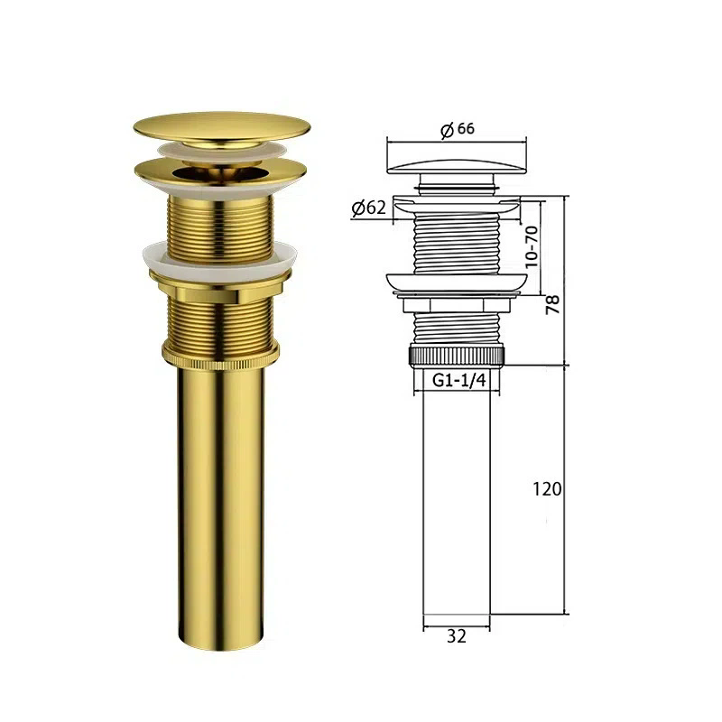 Drain Pipe Clip - Válvula de Drenagem Pop-Up para Pia